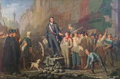 Alphonse Baudin on the Barricade of Faubourg Saint-Antoine, 3rd December 1851 by Ernest Louis Pichio